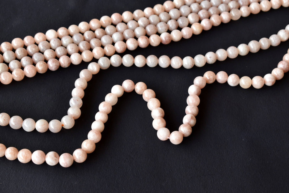 Sunstone Beads, Natural Round Crystal Beads 6mm to 10mm | | Wiccan Center