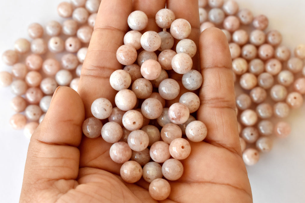 Sunstone Beads, Natural Round Crystal Beads 6mm to 10mm | | Wiccan Center