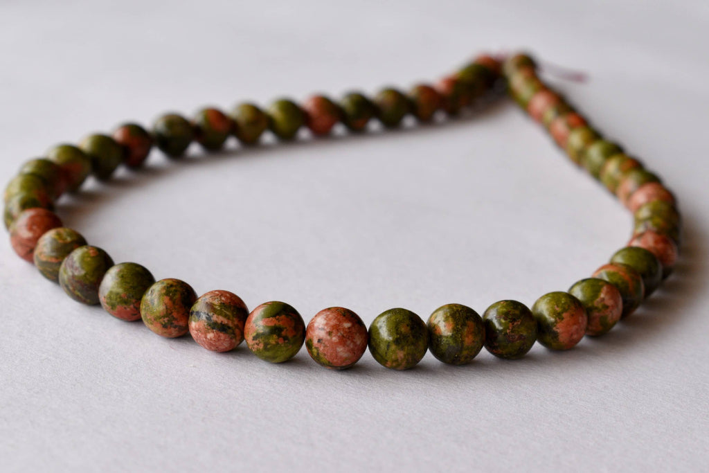 Unakite Beads, Natural Round Crystal Beads 4mm to 10mm | | Wiccan Center