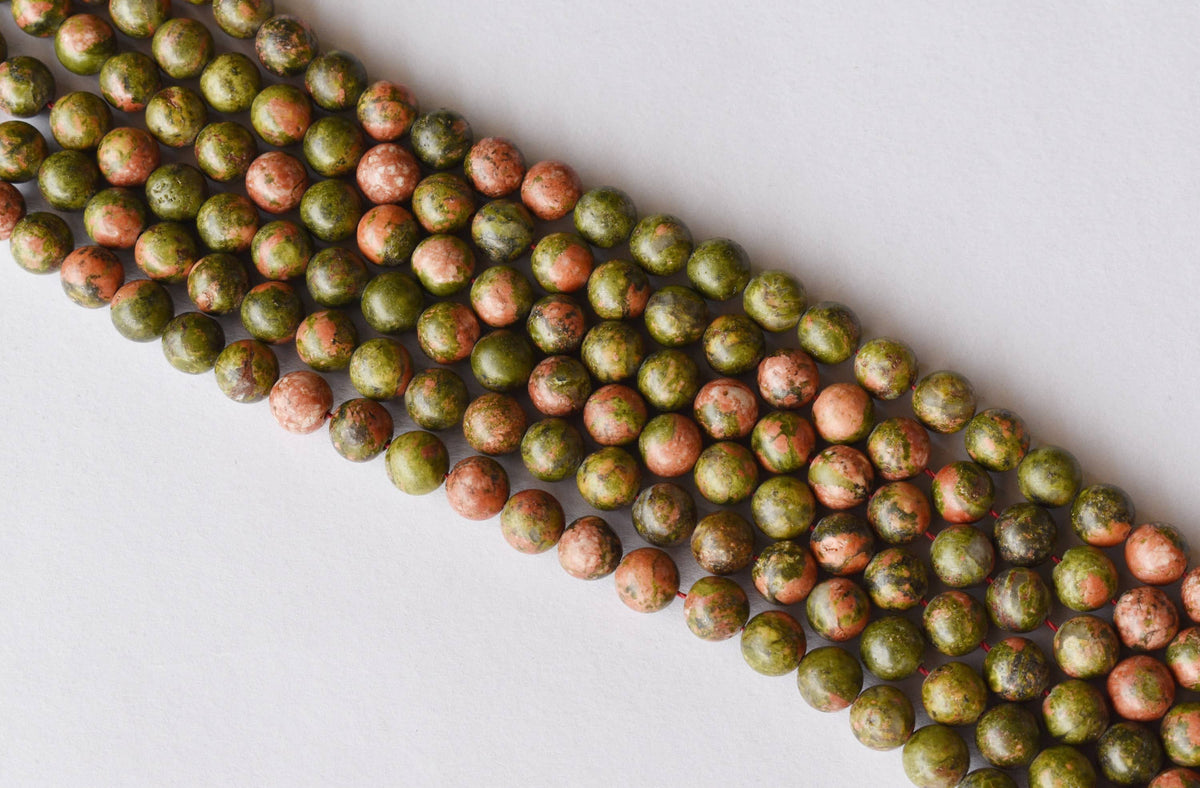 Unakite Beads, Natural Round Crystal Beads 4mm to 10mm | | Wiccan Center