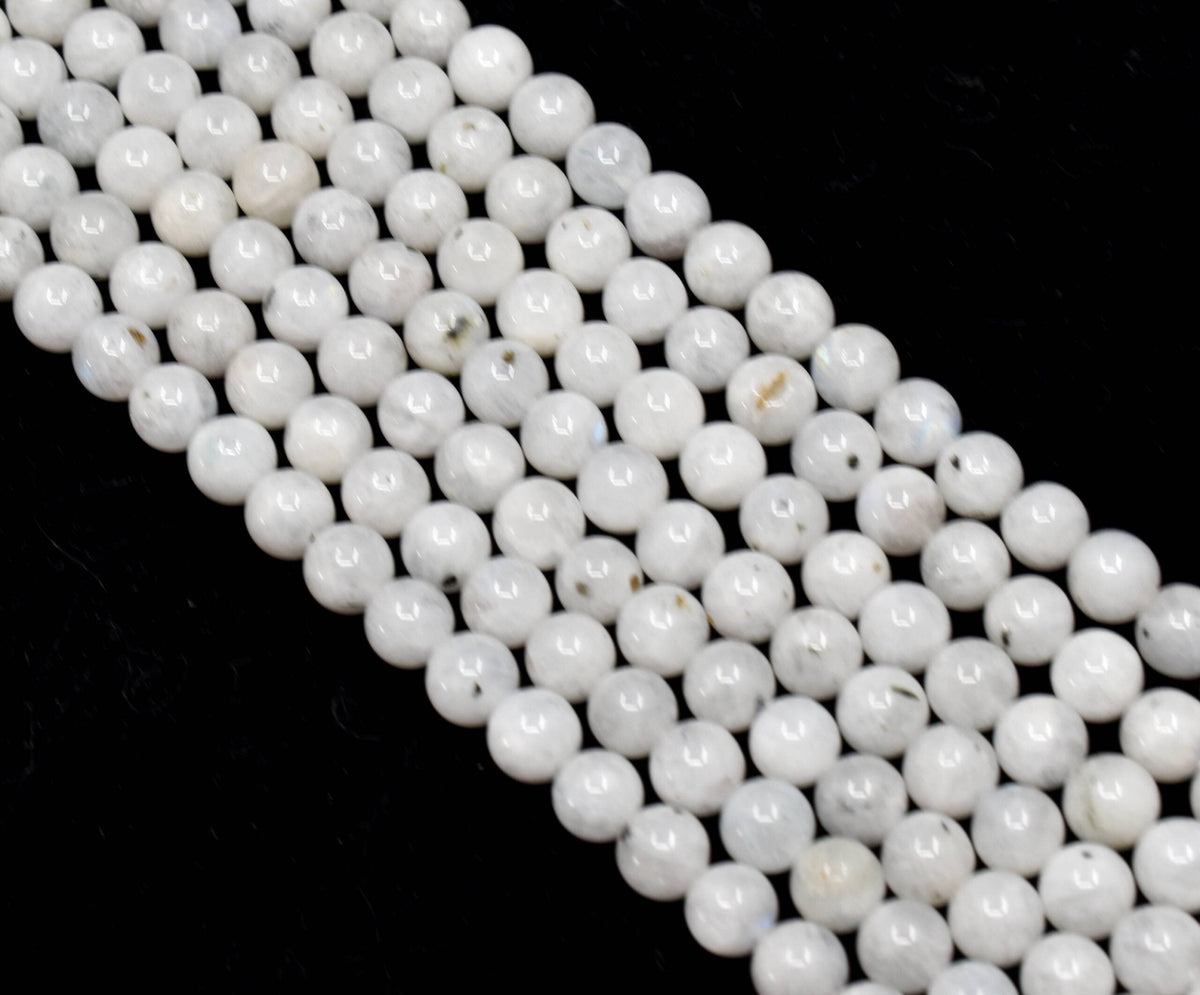 White Rainbow Moonstone Beads, Natural Round Crystal Beads 4mm to 10mm | | Wiccan Center