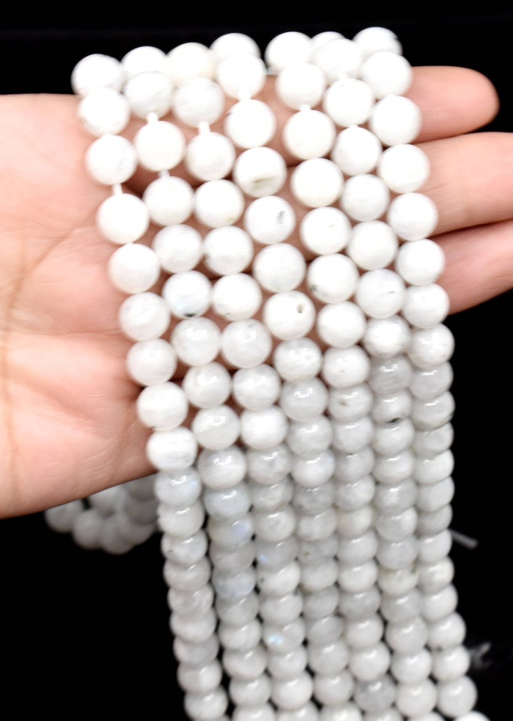 White Rainbow Moonstone Beads, Natural Round Crystal Beads 4mm to 10mm | | Wiccan Center