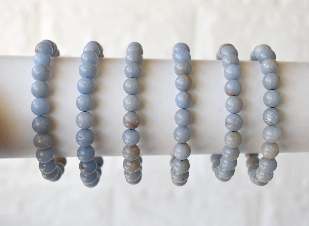 Angelite Bracelet (Expanded Awareness, Calming And Patience)