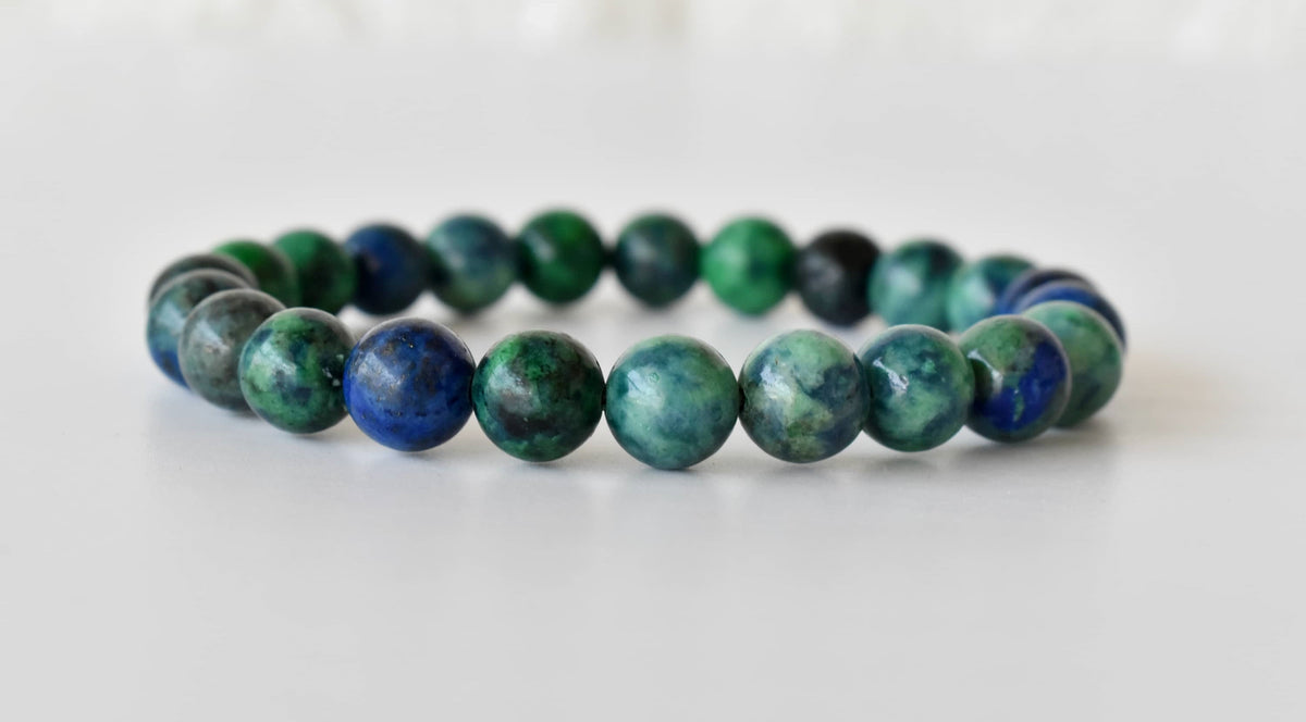 Azurite Malachite Bracelet(Insight and Self-Discipline).