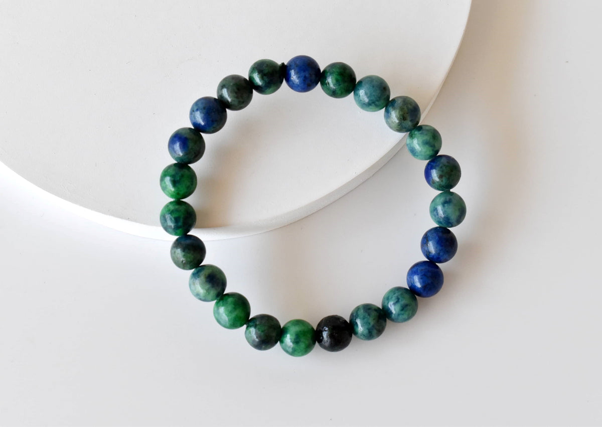 Azurite Malachite Bracelet(Insight and Self-Discipline).