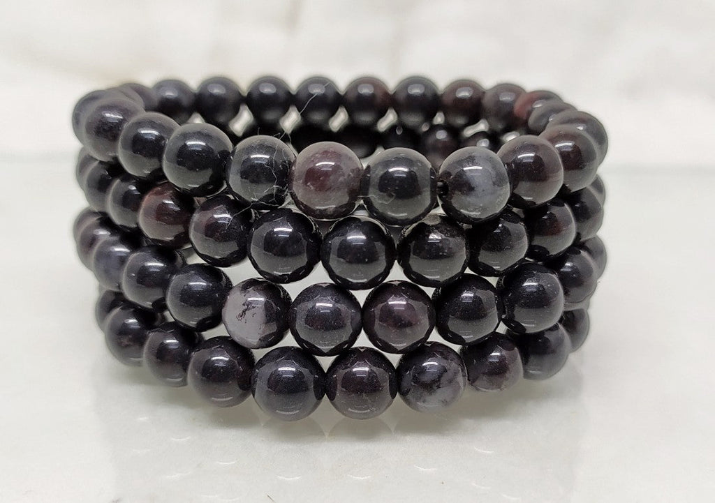 Bloodstone Jasper Beaded Bracelet 8MM A Round Beaded Crystal Bracelet | Bracelets | Wiccan Center