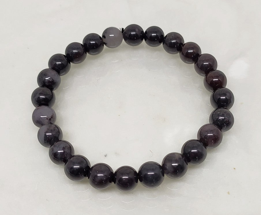 Bloodstone Jasper Beaded Bracelet 8MM A Round Beaded Crystal Bracelet | Bracelets | Wiccan Center