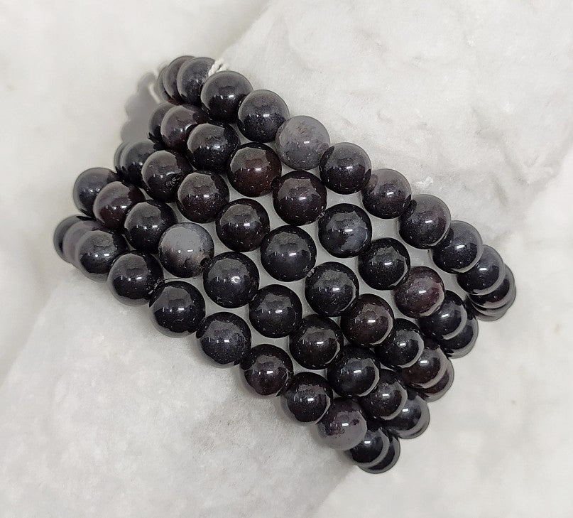 Bloodstone Jasper Beaded Bracelet 8MM A Round Beaded Crystal Bracelet | Bracelets | Wiccan Center