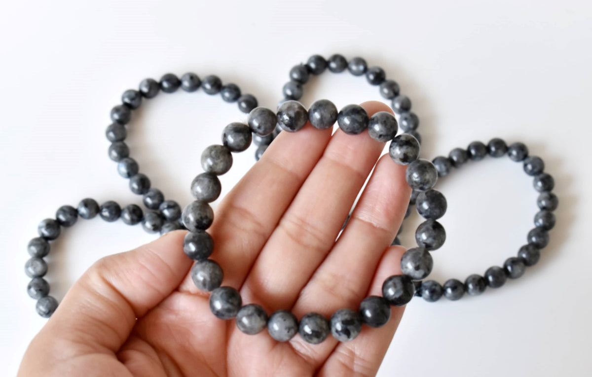 Black Labradorite Bracelet (Good Fortune and Focus).
