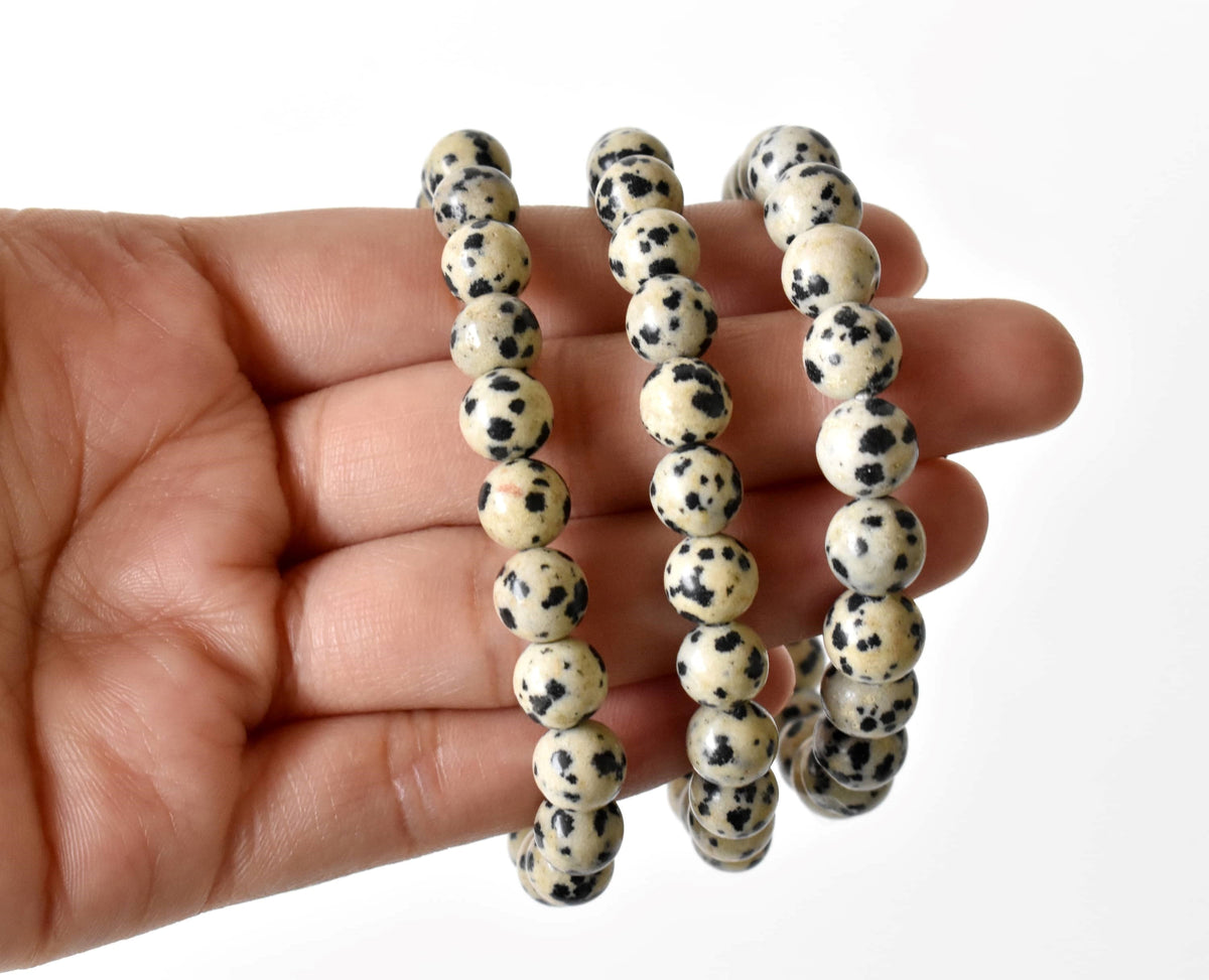 Dalmatian Jasper Bracelet(Altruism and Past Life Recall) | Bracelets | Wiccan Center