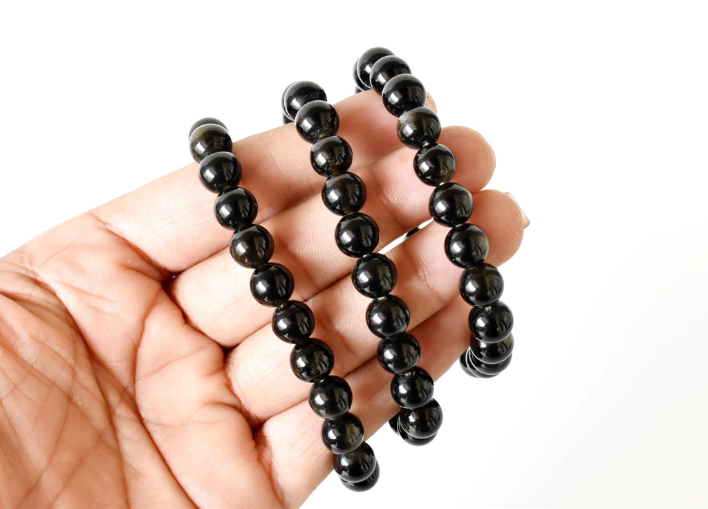 Golden Obsidian Bracelet (Trauma and Releases Imbalances, Negative Energies) | Bracelets | Wiccan Center