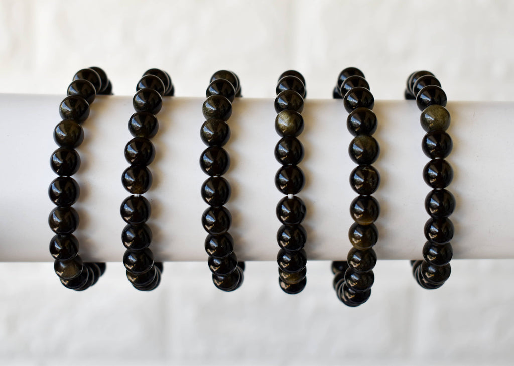 Golden Obsidian Bracelet (Trauma and Releases Imbalances, Negative Energies) | Bracelets | Wiccan Center
