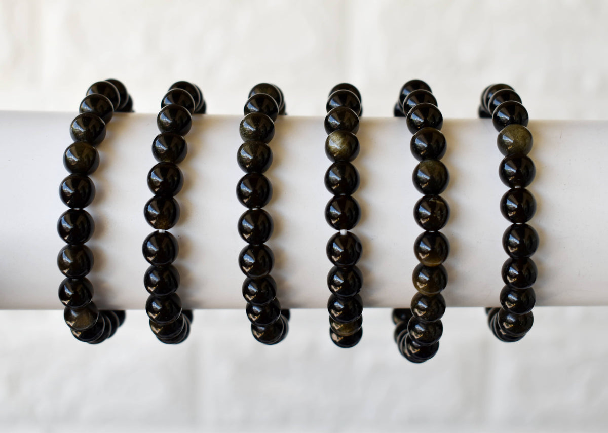 Golden Obsidian Bracelet (Trauma and Releases Imbalances, Negative Energies) | Bracelets | Wiccan Center