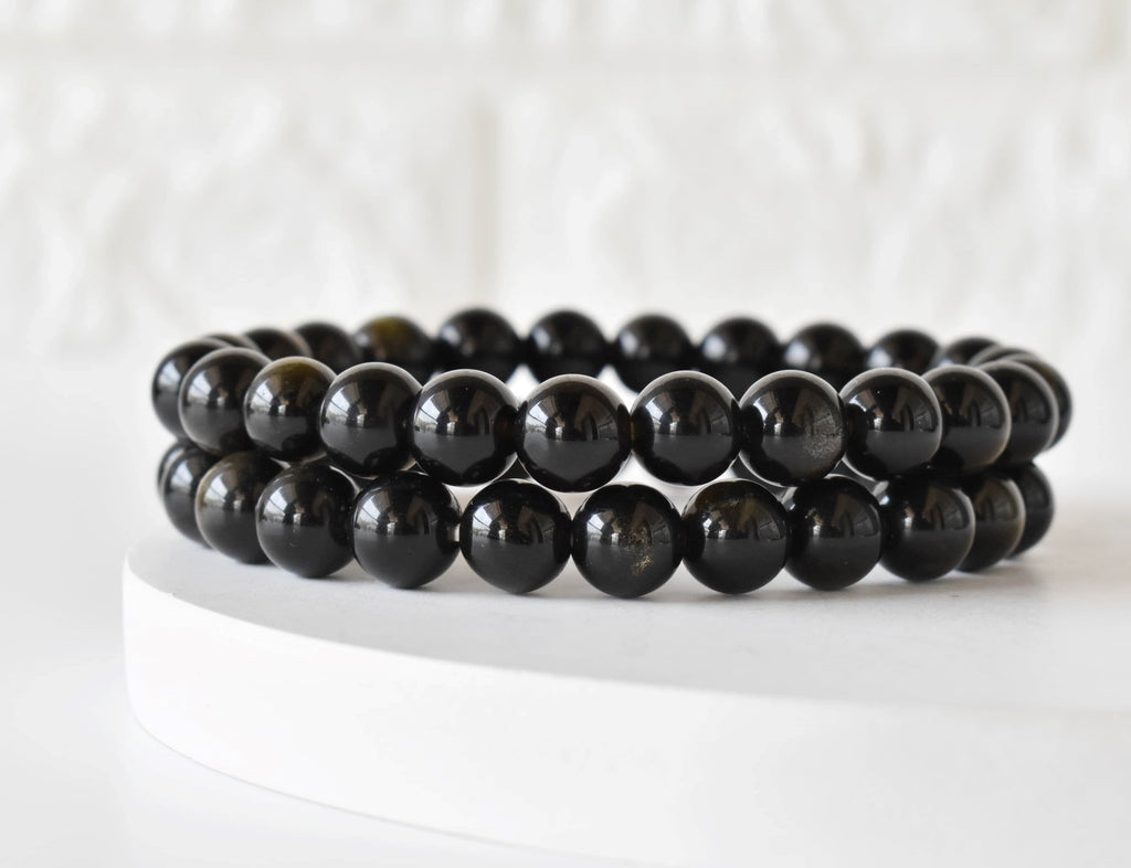 Golden Obsidian Bracelet (Trauma and Releases Imbalances, Negative Energies) | Bracelets | Wiccan Center