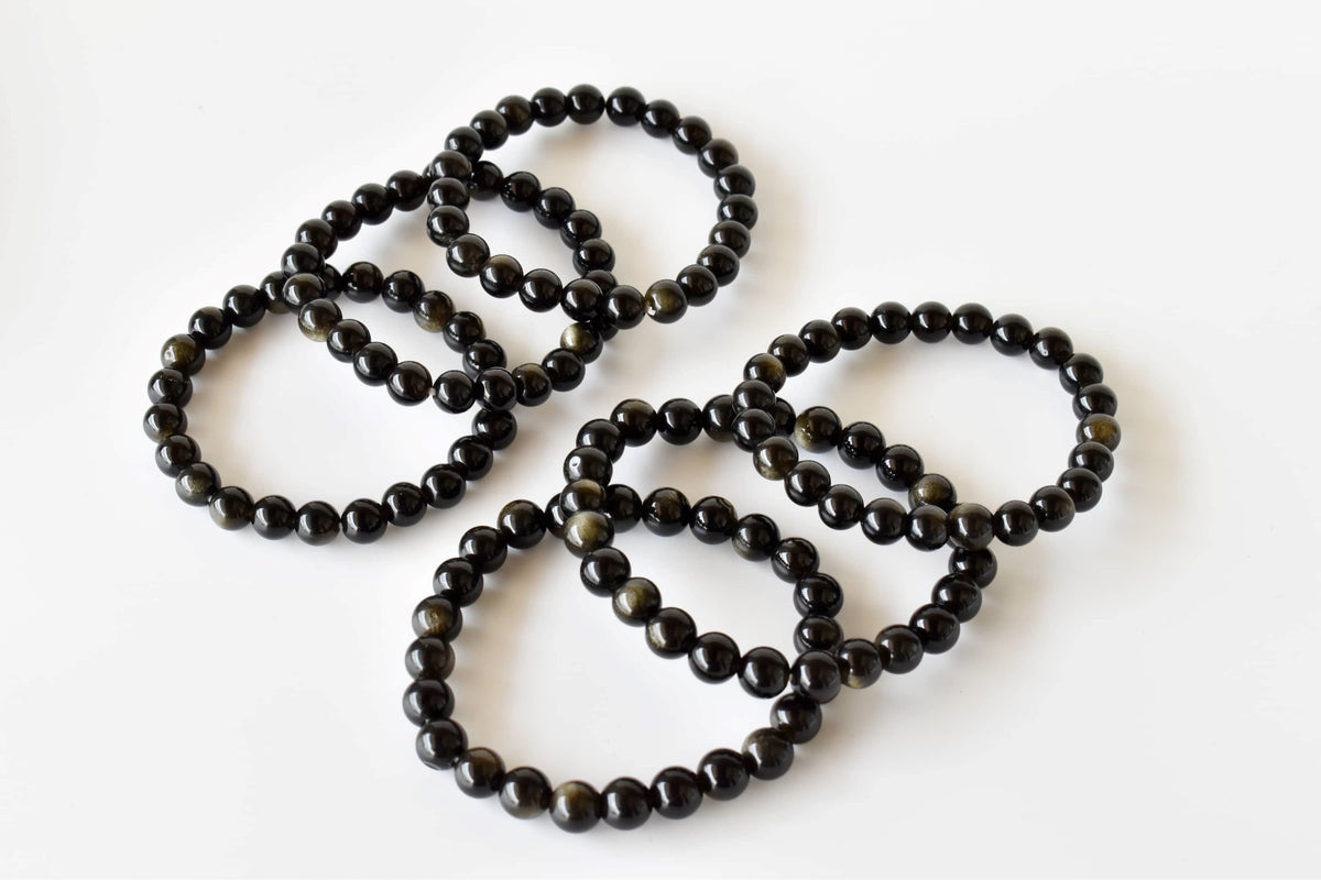Golden Obsidian Bracelet (Trauma and Releases Imbalances, Negative Energies) | Bracelets | Wiccan Center