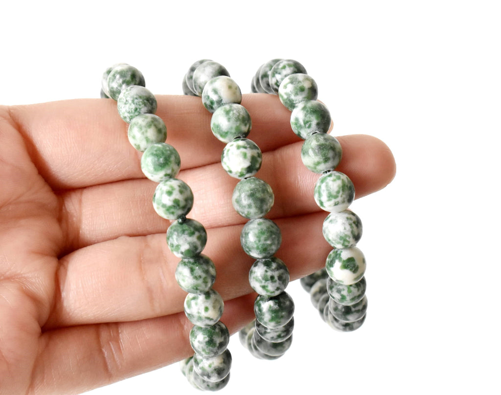 Green Spot Jasper Bracelet (Passion and Creativity) | Bracelets | Wiccan Center