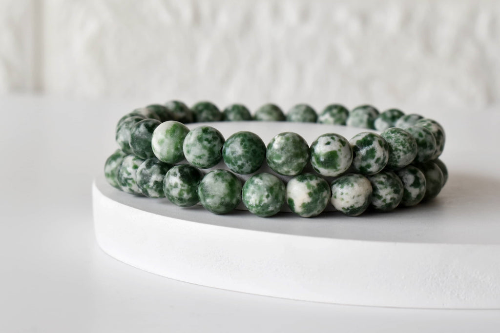 Green Spot Jasper Bracelet (Passion and Creativity) | Bracelets | Wiccan Center