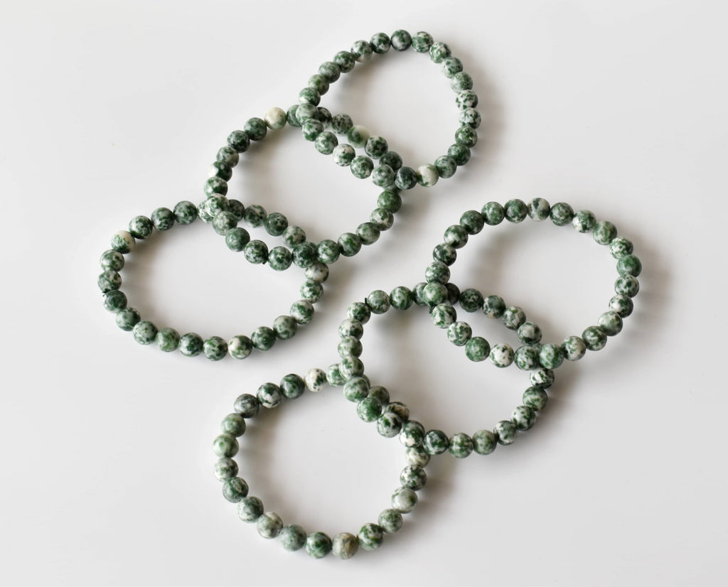 Green Spot Jasper Bracelet (Passion and Creativity) | Bracelets | Wiccan Center