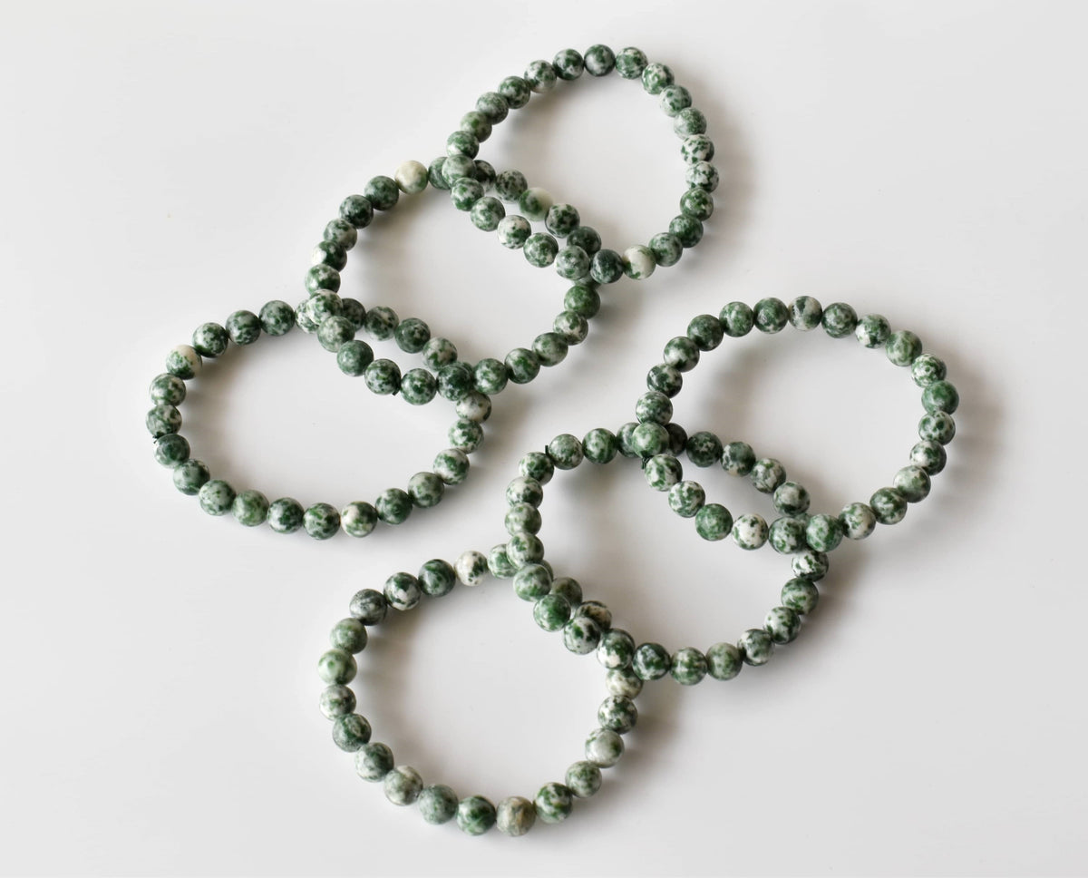 Green Spot Jasper Bracelet (Passion and Creativity) | Bracelets | Wiccan Center