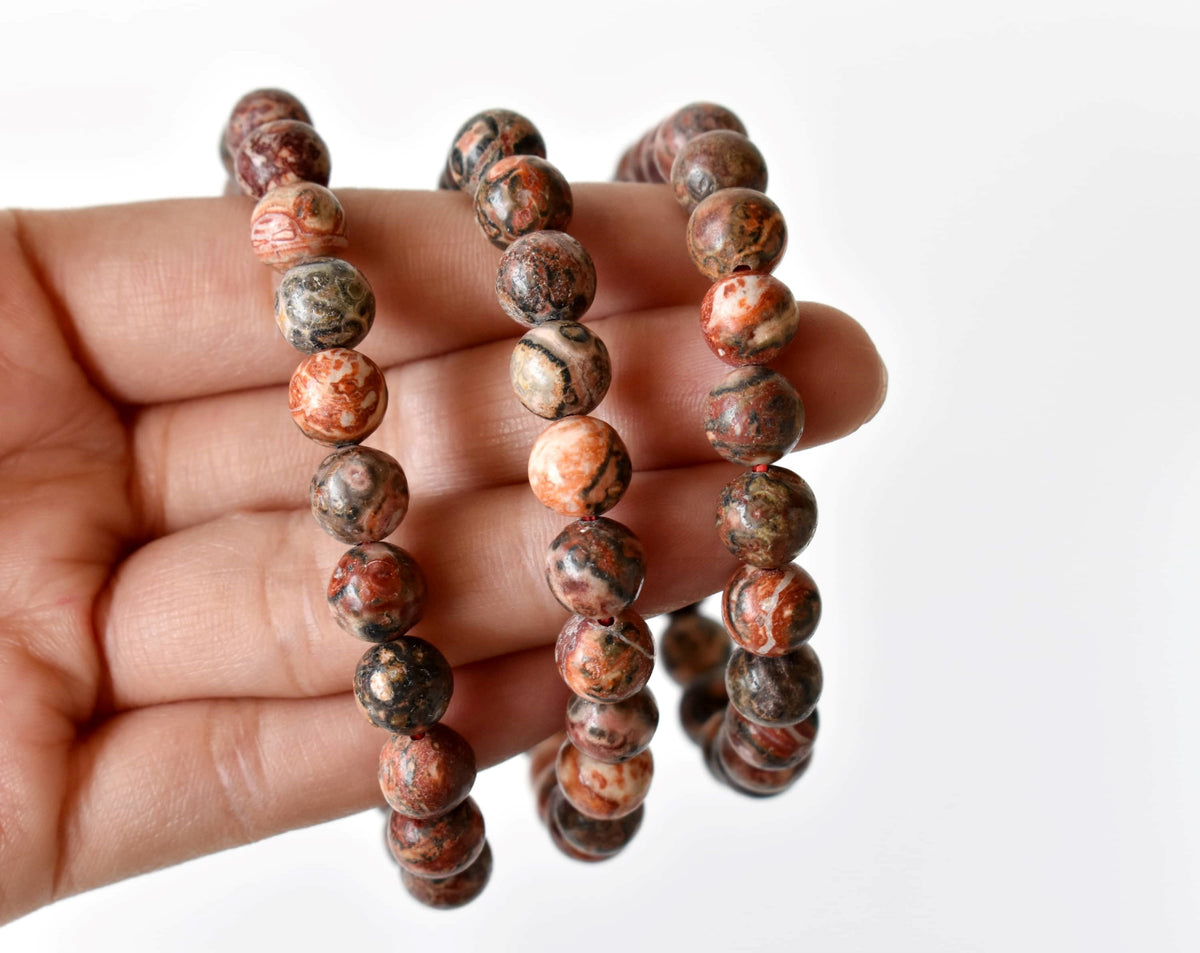 Leopardskin Jasper Bracelet (Leadership and Chakra Cleansing). | Bracelets | Wiccan Center