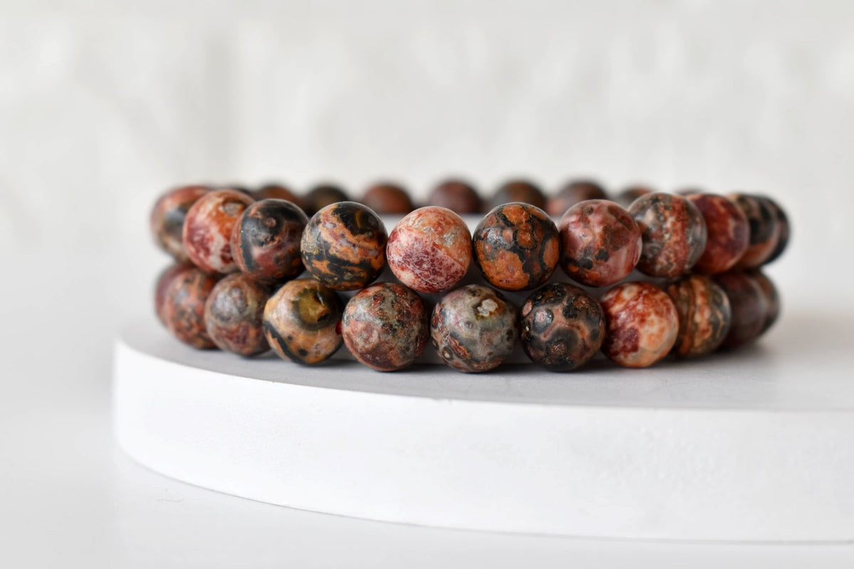 Leopardskin Jasper Bracelet (Leadership and Chakra Cleansing). | Bracelets | Wiccan Center