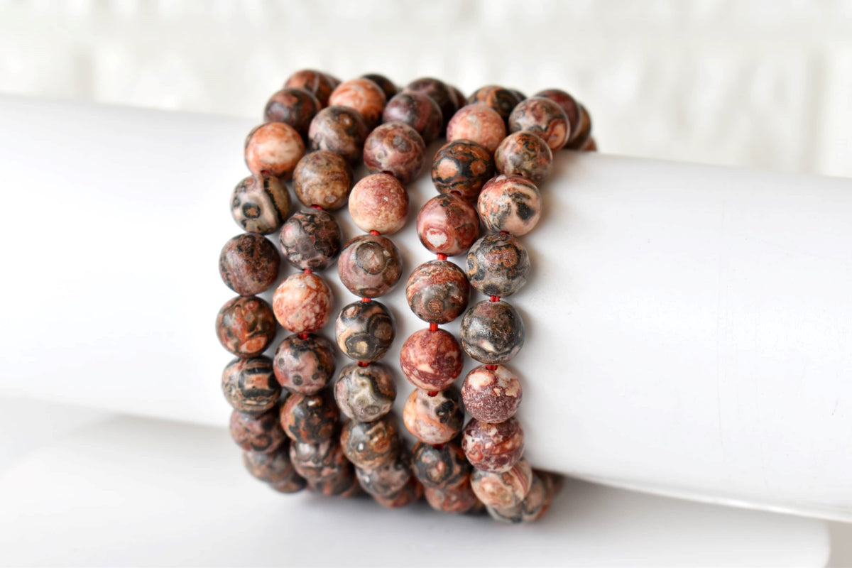 Leopardskin Jasper Bracelet (Leadership and Chakra Cleansing). | Bracelets | Wiccan Center