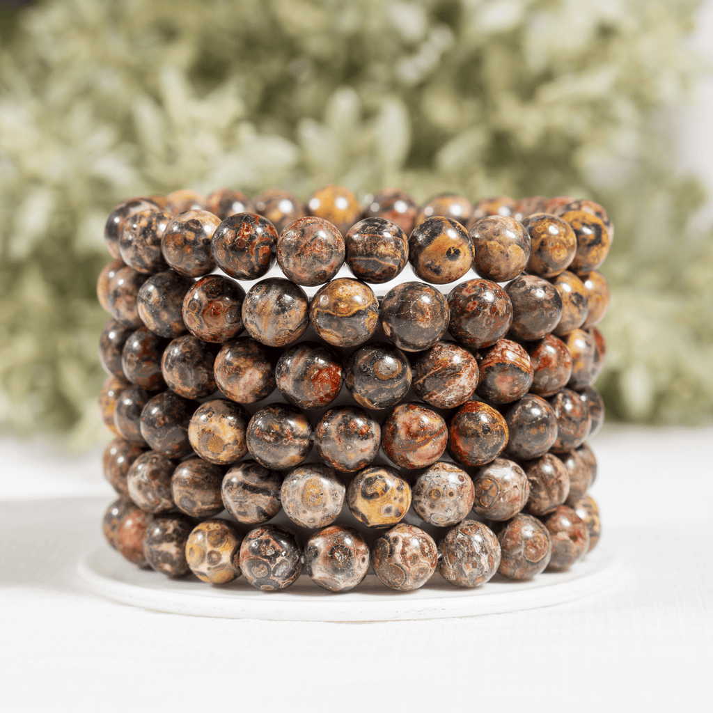 Leopardskin Jasper Bracelet (Leadership and Chakra Cleansing). | Bracelets | Wiccan Center