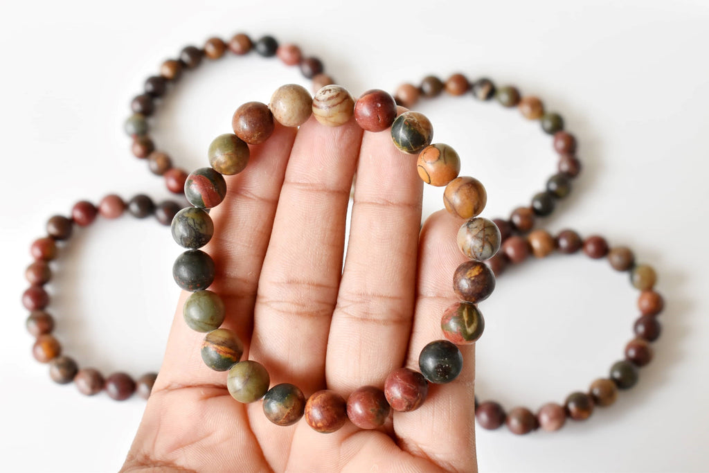 Multi Picasso Jasper Bracelet (Control and Self-Discipline)
