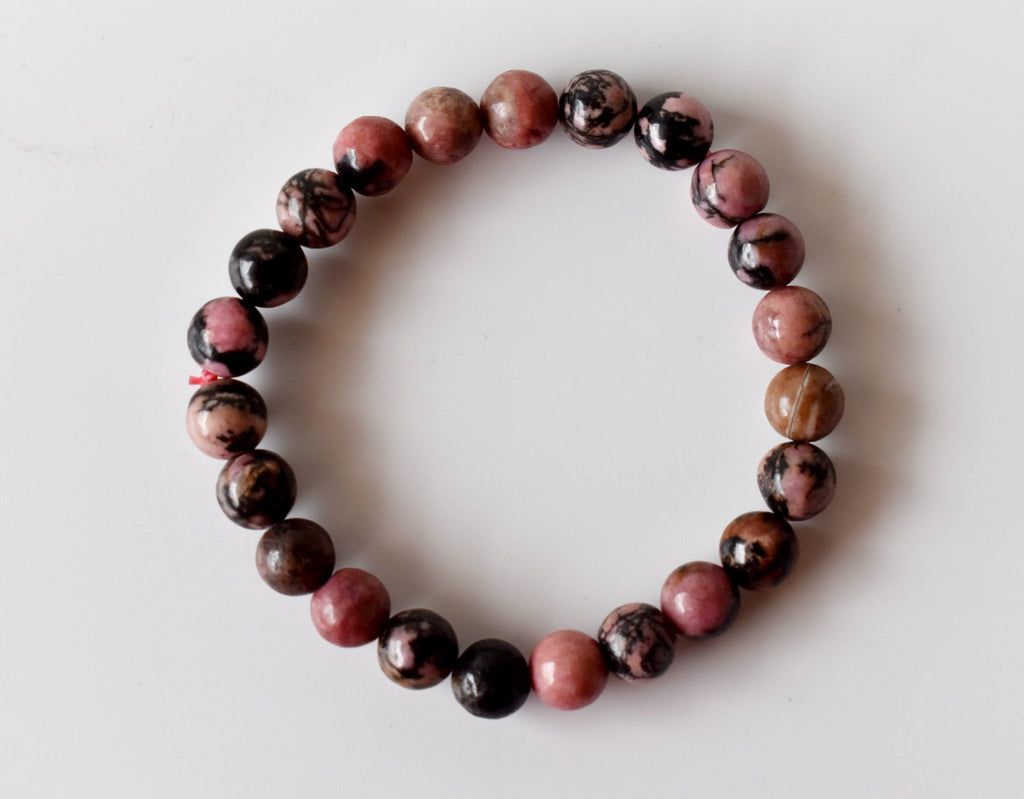 Rhodonite Bracelet (Empathy and Dispelling Negative Energy).