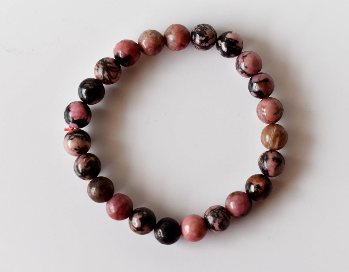 Rhodonite Bracelet (Empathy and Dispelling Negative Energy).