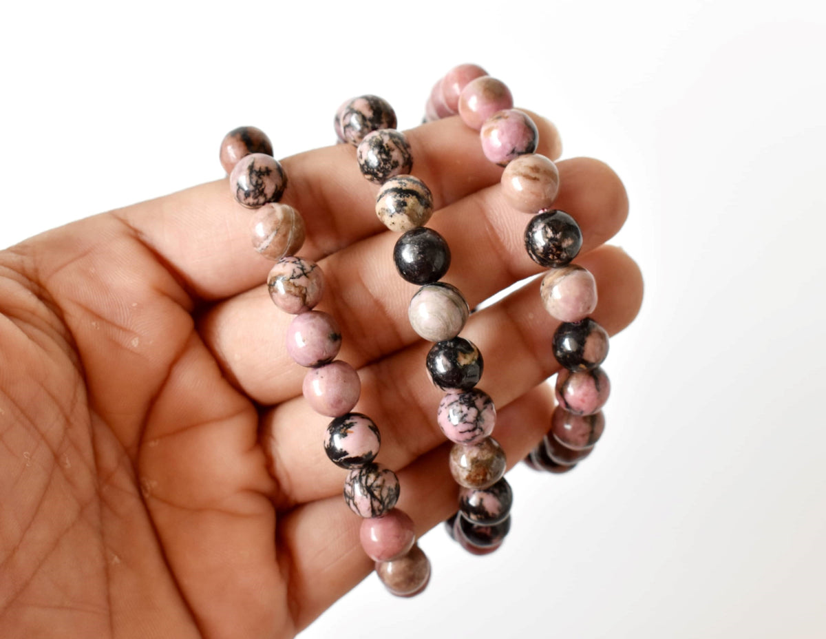 Rhodonite Bracelet (Empathy and Dispelling Negative Energy).