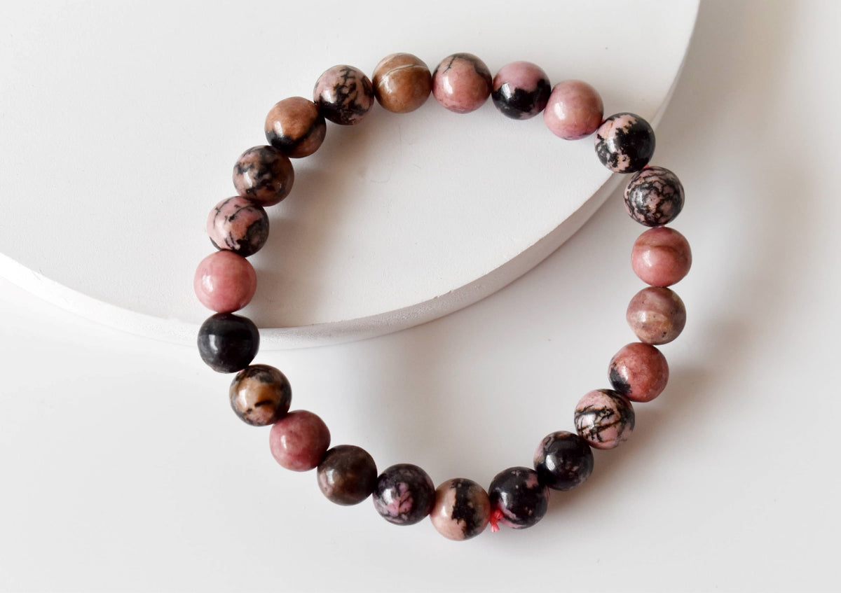 Rhodonite Bracelet (Empathy and Dispelling Negative Energy).