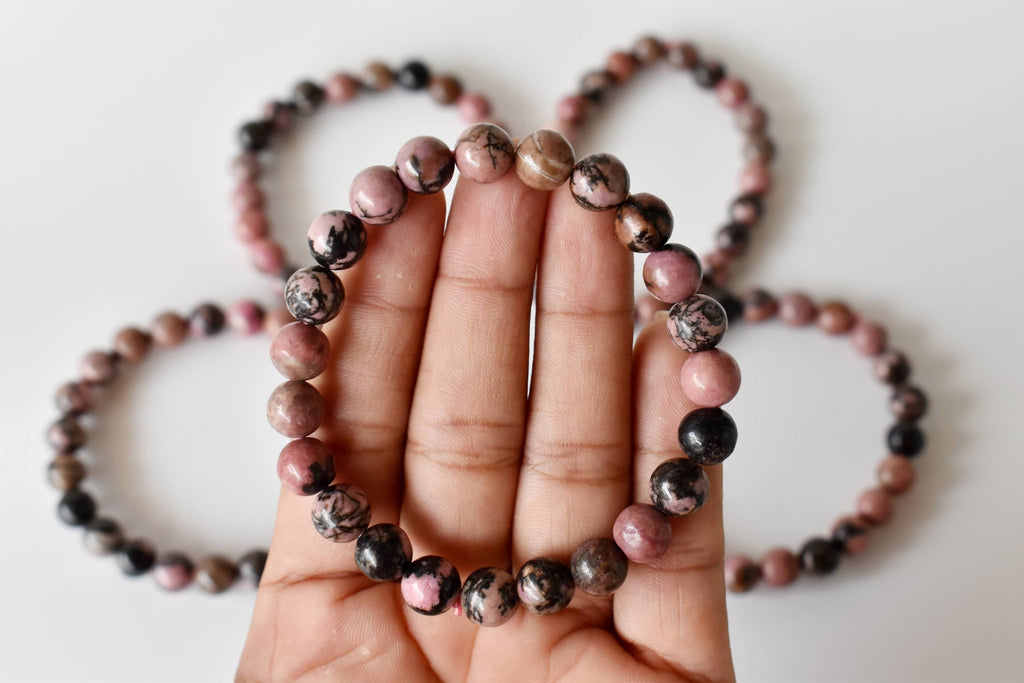 Rhodonite Bracelet (Empathy and Dispelling Negative Energy).