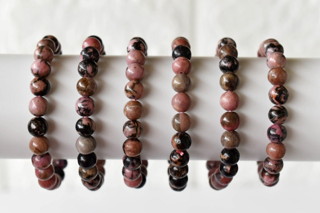 Rhodonite Bracelet (Empathy and Dispelling Negative Energy).