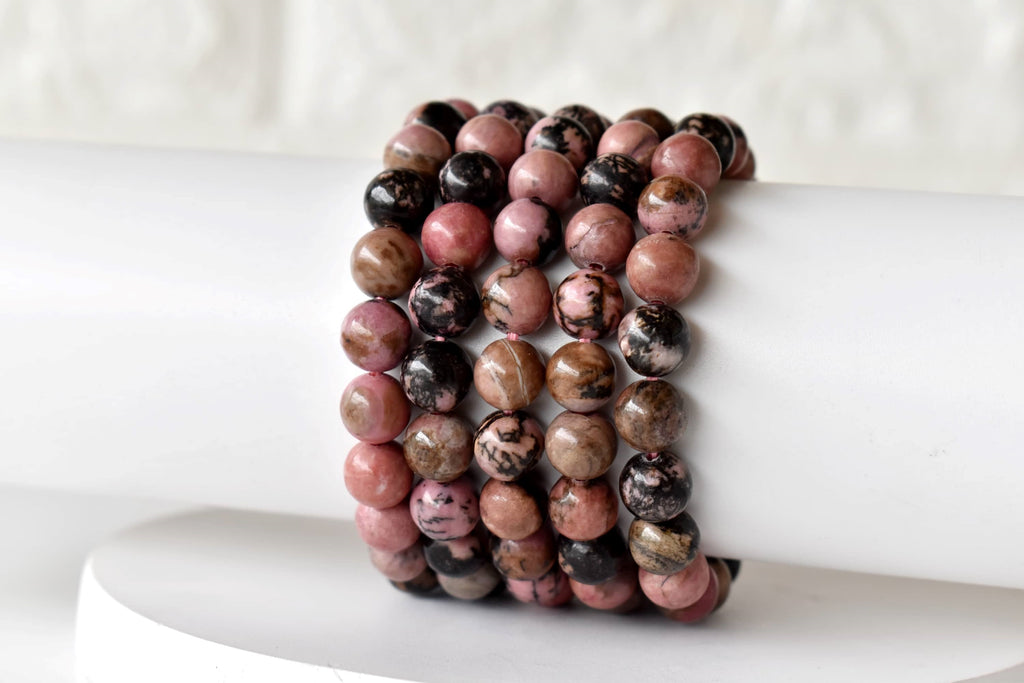 Rhodonite Bracelet (Empathy and Dispelling Negative Energy).