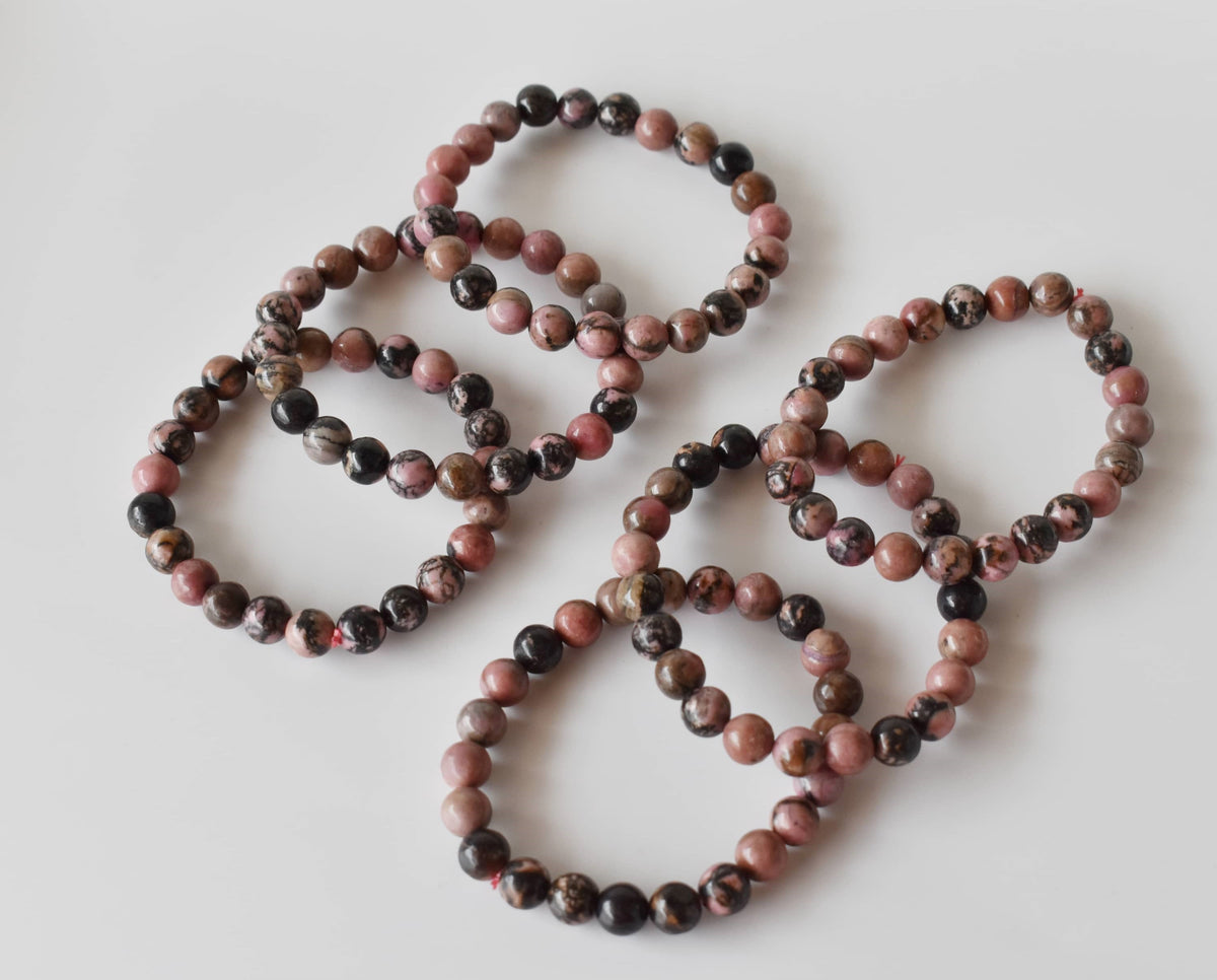 Rhodonite Bracelet (Empathy and Dispelling Negative Energy).