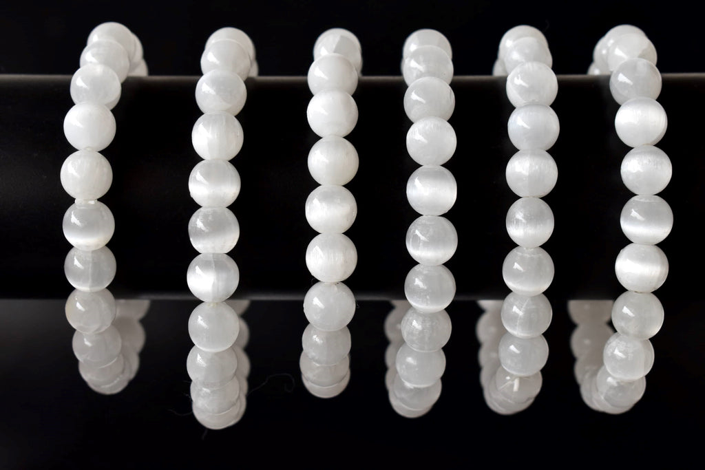 Selenite Bracelet (Aura Cleansing and Connection )