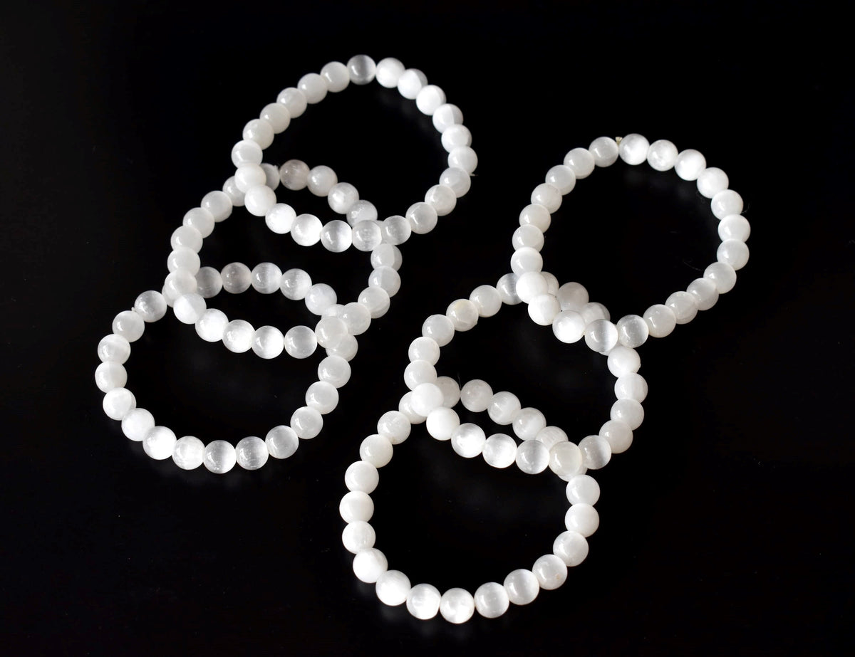 Selenite Bracelet (Aura Cleansing and Connection )