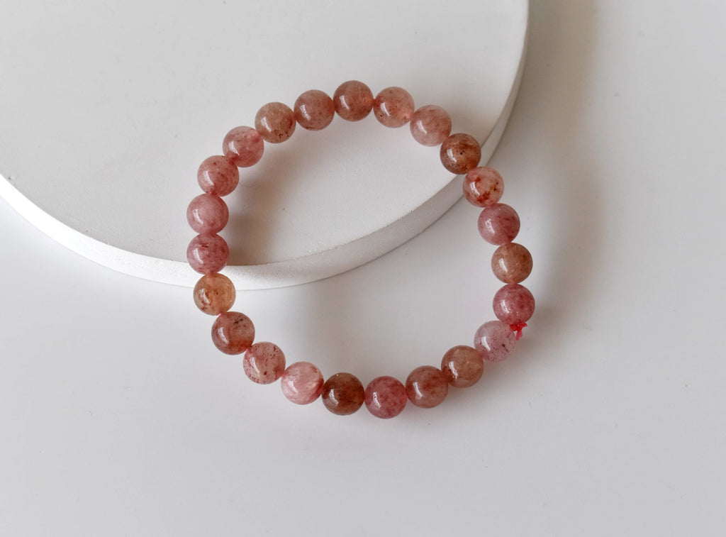 Strawberry Quartz Bracelet (Attraction and Emotional Calmness) | Bracelets | Wiccan Center