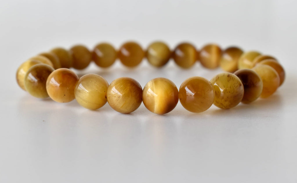 Yellow Heated Tiger Cats Eye Bracelet (Prosperity and Creativity)