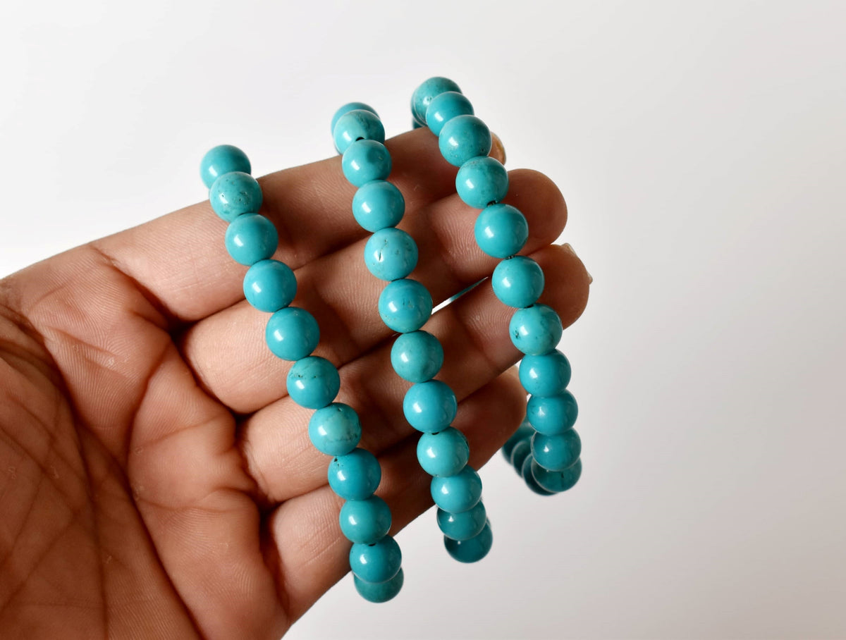 Turquoise Howlite Bracelet (Dream Recall and Patience) | Bracelets | Wiccan Center