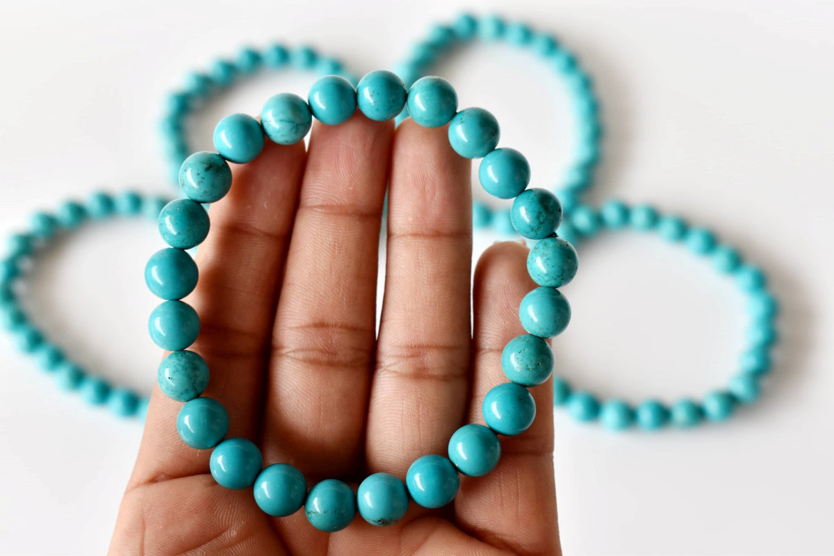 Turquoise Howlite Bracelet (Dream Recall and Patience) | Bracelets | Wiccan Center