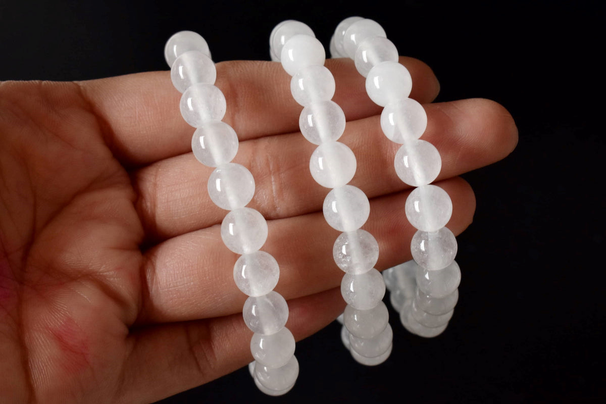 White Agate Bracelet (Concentration and Trauma) | Bracelets | Wiccan Center