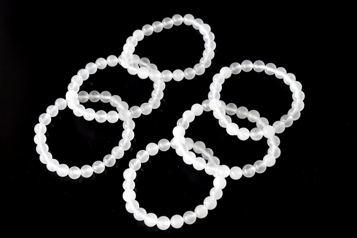White Agate Bracelet (Concentration and Trauma) | Bracelets | Wiccan Center