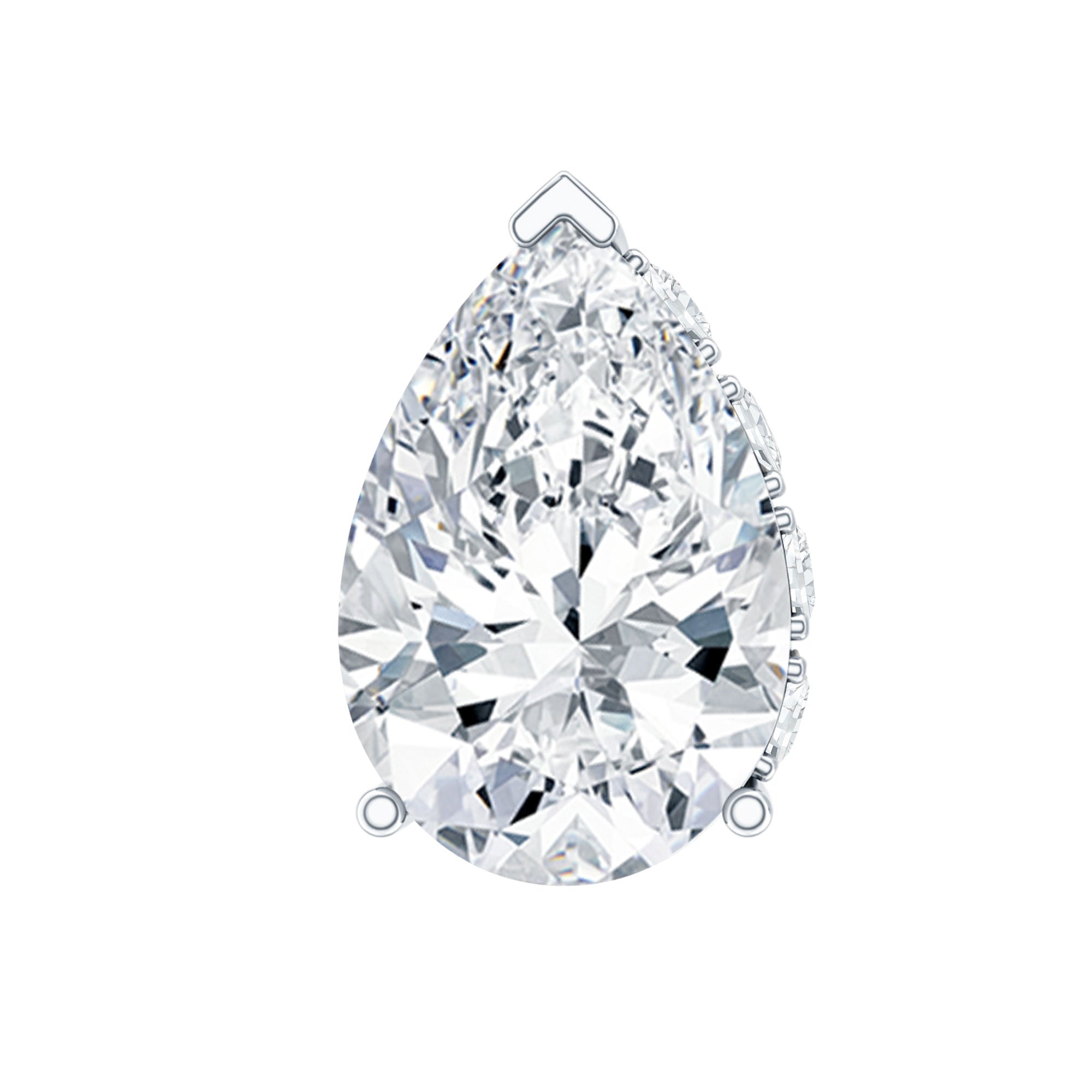 Pear Shaped Diamond Solitaire Tragus Earring | Body Jewelry | Wiccan Center