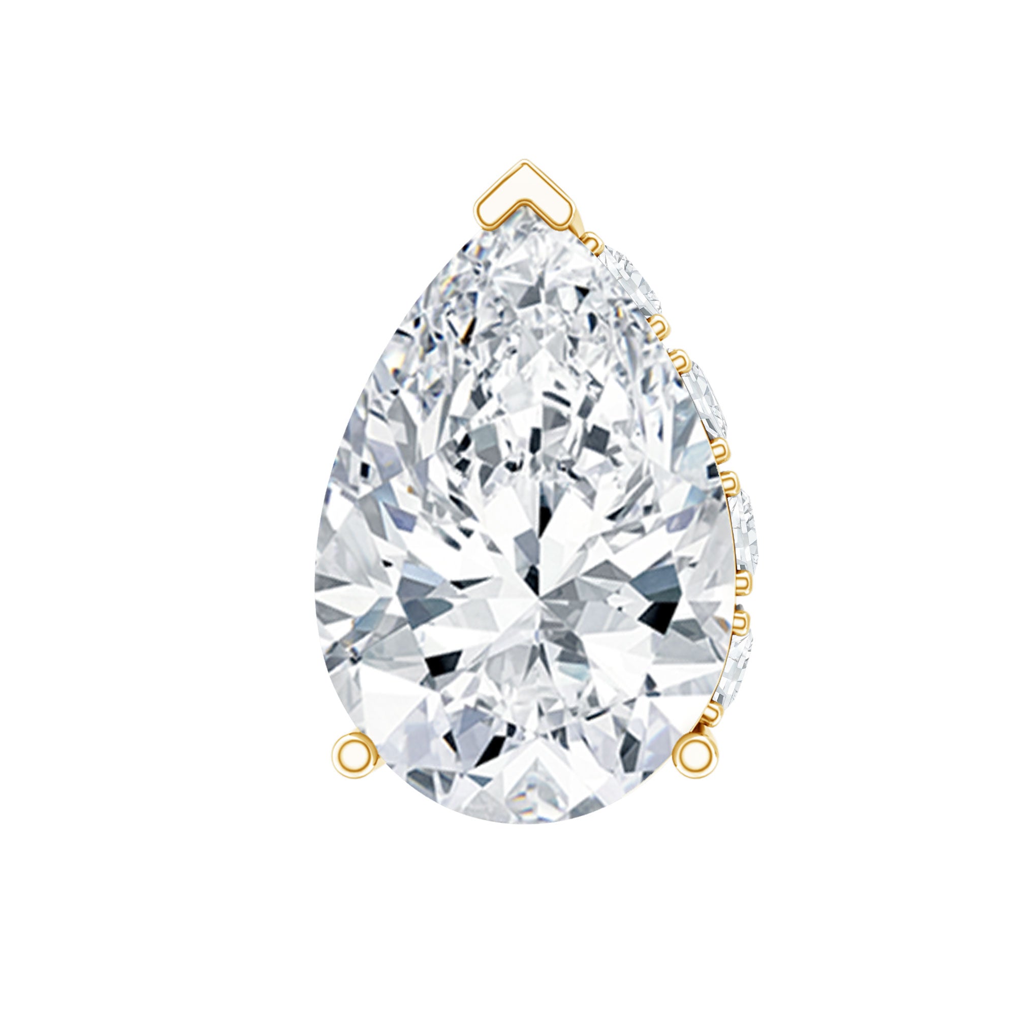Pear Shaped Diamond Solitaire Tragus Earring | Body Jewelry | Wiccan Center