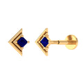 Real Blue Sapphire Solitaire Tragus Earring | Body Jewelry | Wiccan Center