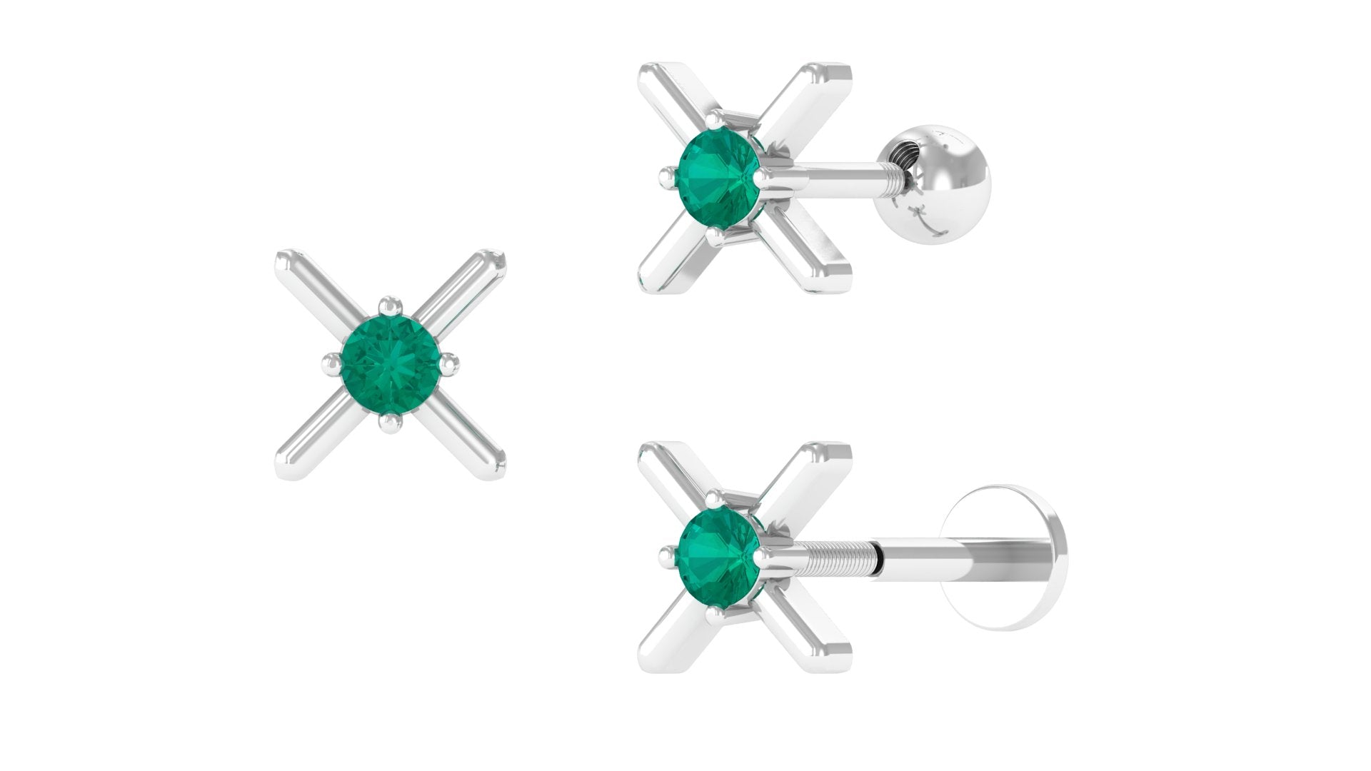 Green Emerald Unique Tragus Earring | Body Jewelry | Wiccan Center