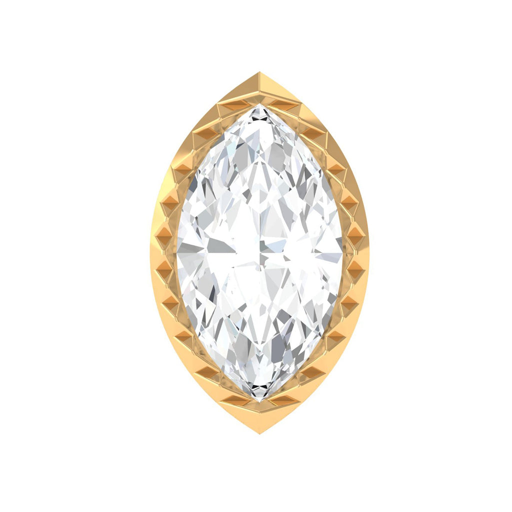 Marquise Diamond Solitaire Earring for Tragus Piercing | Body Jewelry | Wiccan Center