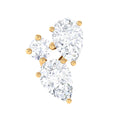 Natural Three Diamond Cluster Tragus Earring | Body Jewelry | Wiccan Center